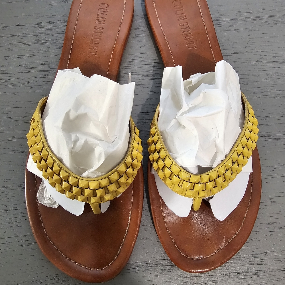 Colin Stuart Size 10 Yellow Sandals